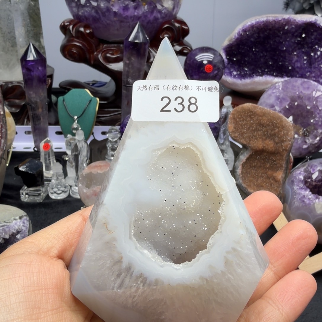 未镶嵌水晶摆件能量柱