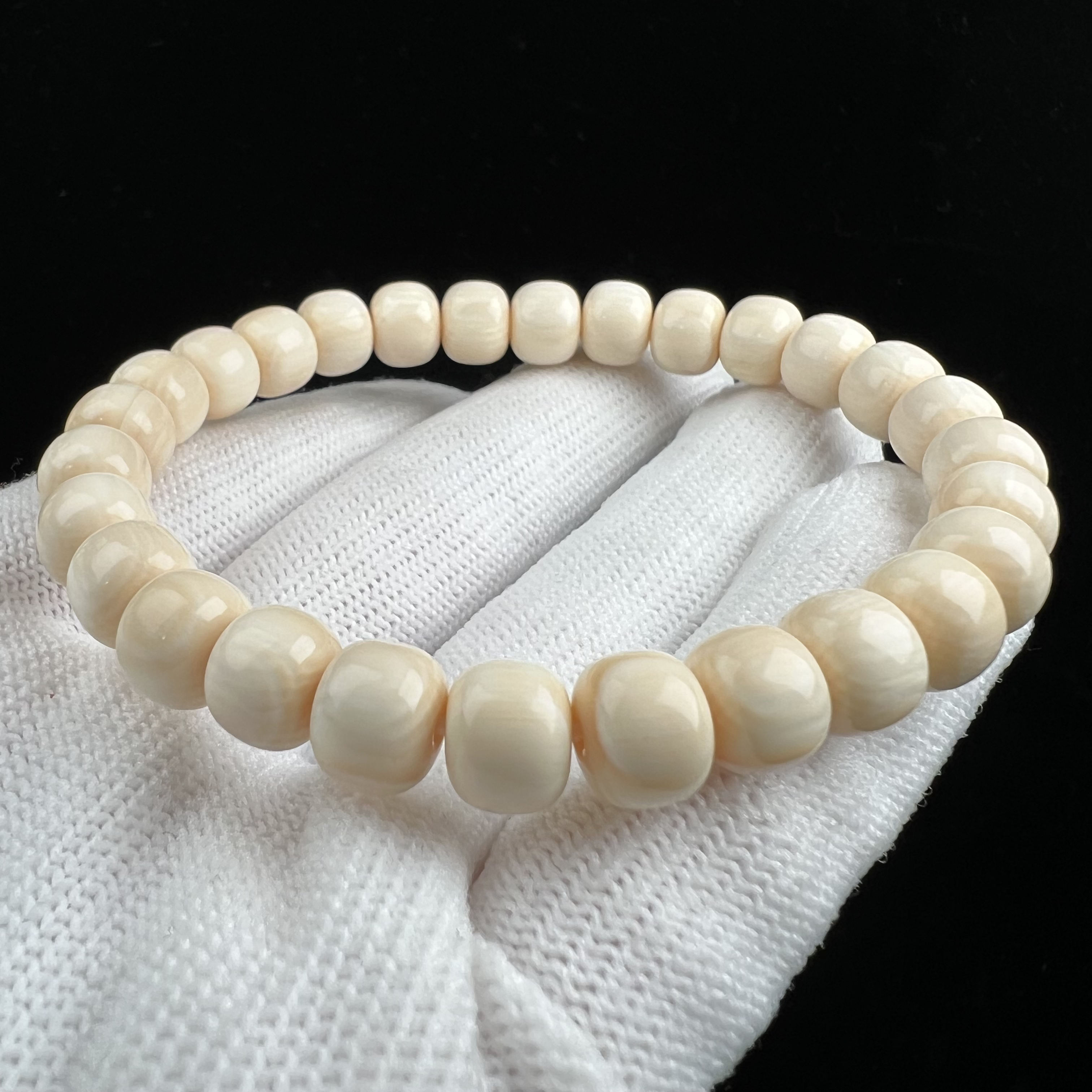 Q1057天然猛犸牙手串 8*6.4mm支持鉴定 假一罚四