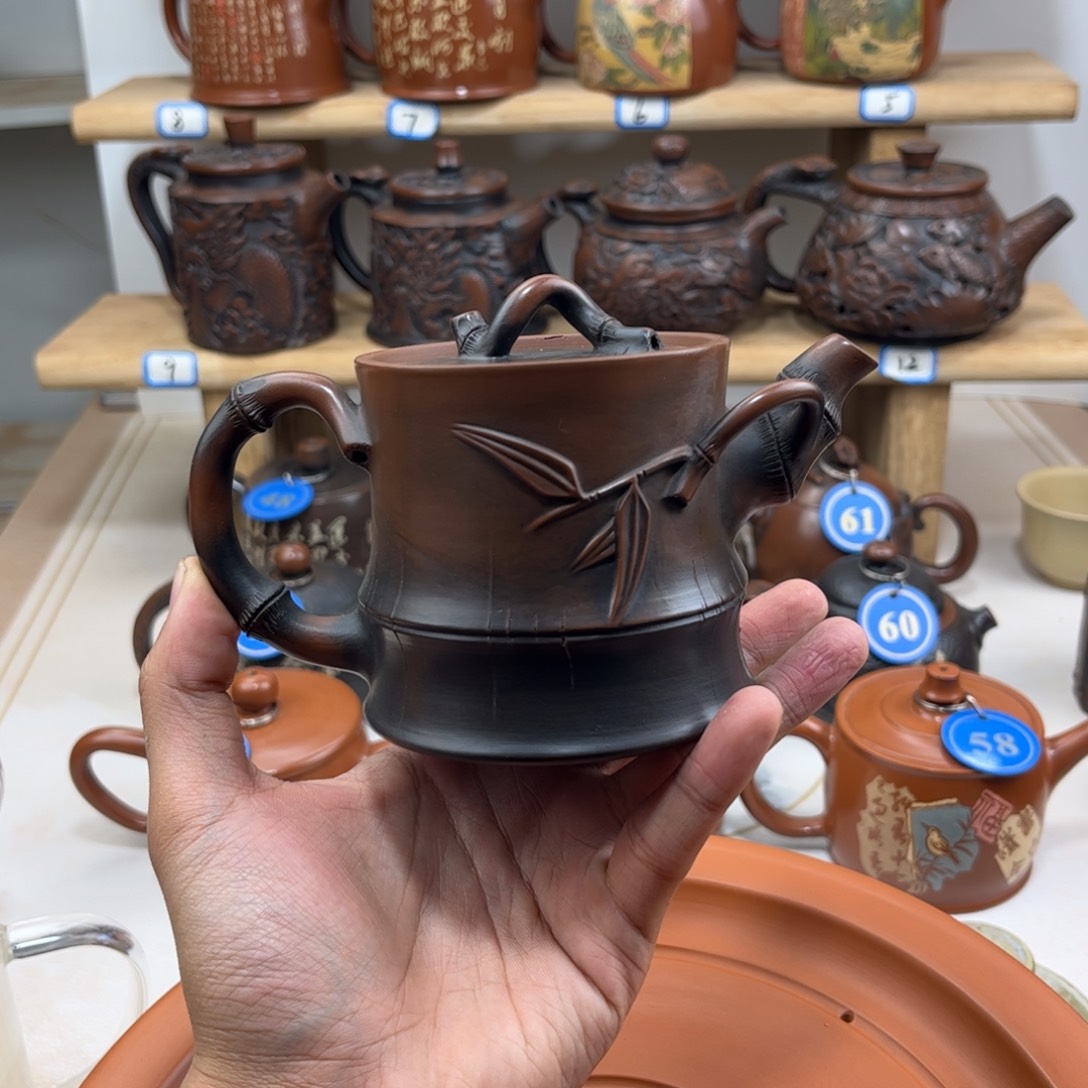 壶建水紫陶老手艺人全手工制作