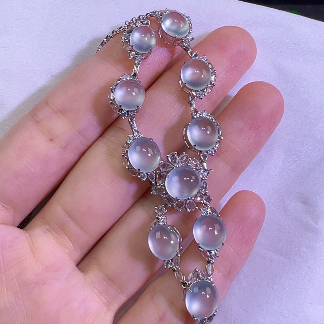 翡翠18K金镶嵌套链