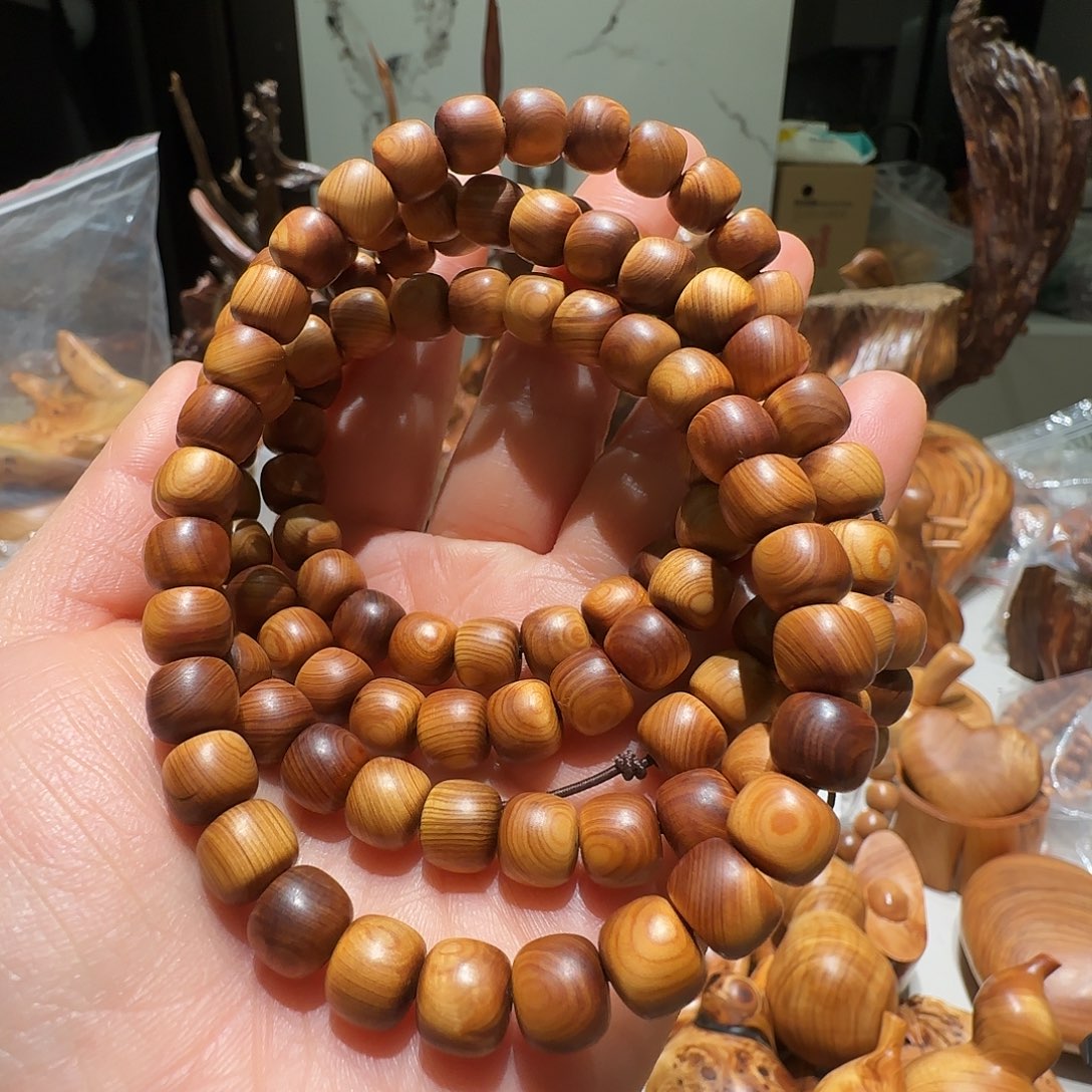 柏木（崖柏）太行崖柏陈化黑油骨料0.8闻香108克手串