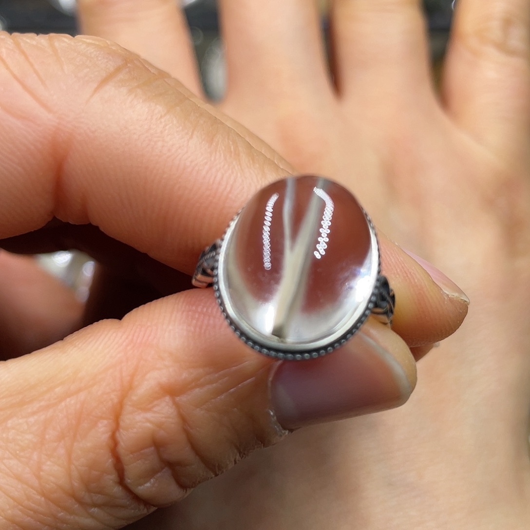 【闪购商品】水晶珠宝半成品银S925镶嵌戒指