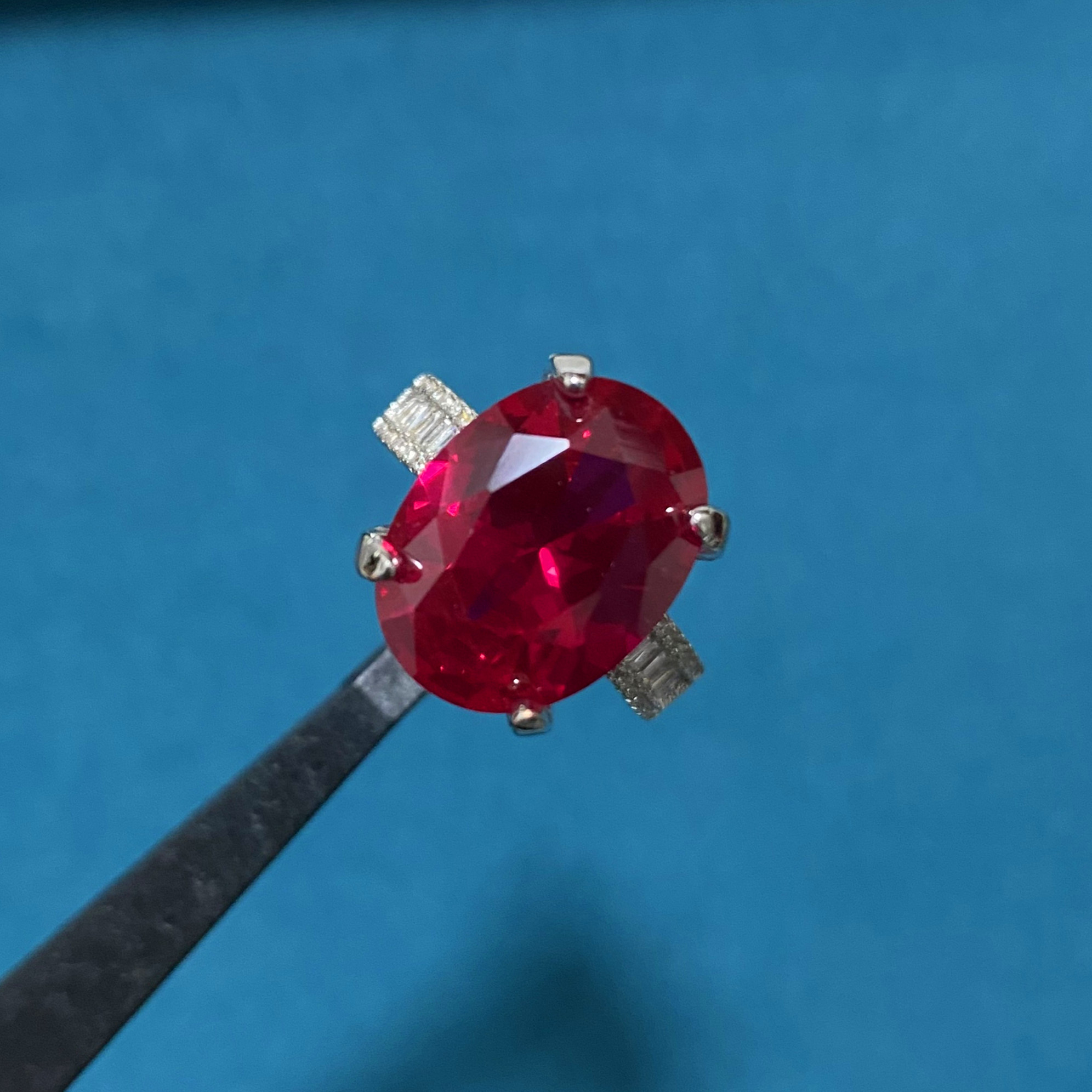 【国贸定制】高贵红宝石豪华合金精工戒指828