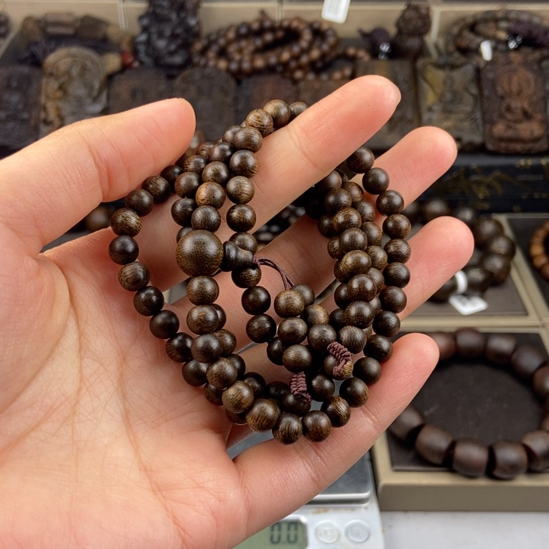 沉香手串妍*越南芽庄白棋楠