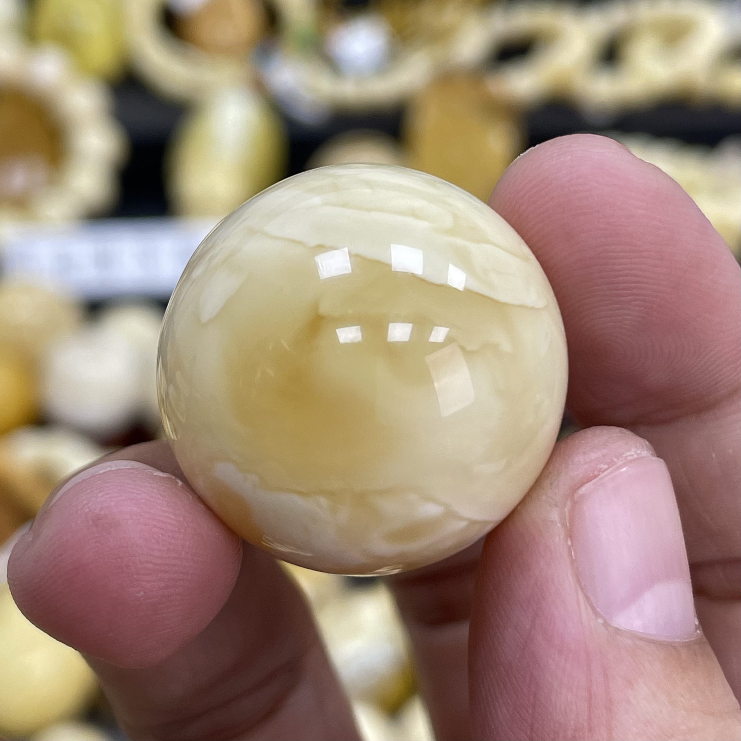 魔梵珠宝｜26.4mm俄料琥珀蜜蜡浓蜡奶咖色 