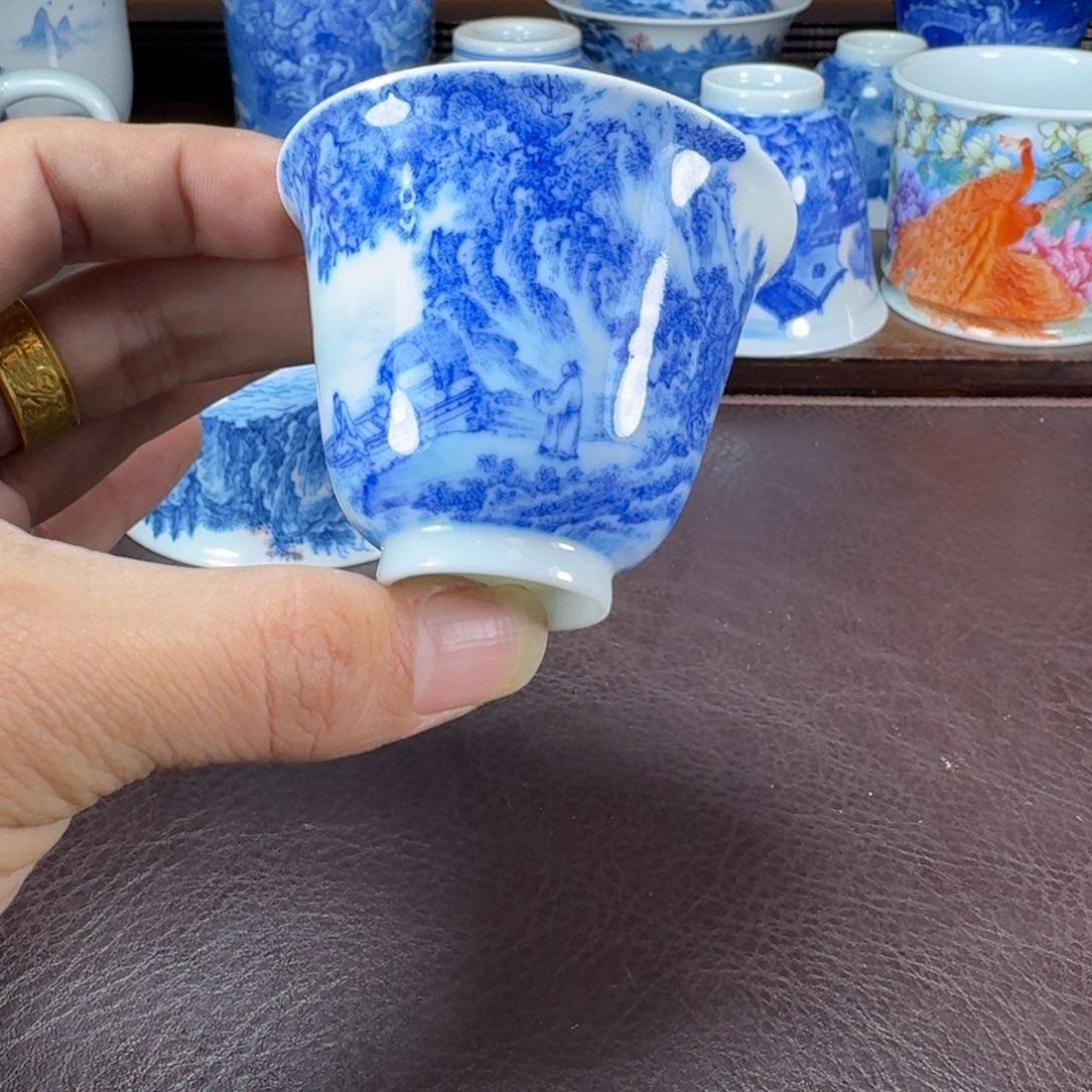 艺***友瓷片当代景德镇陶瓷手绘茶具