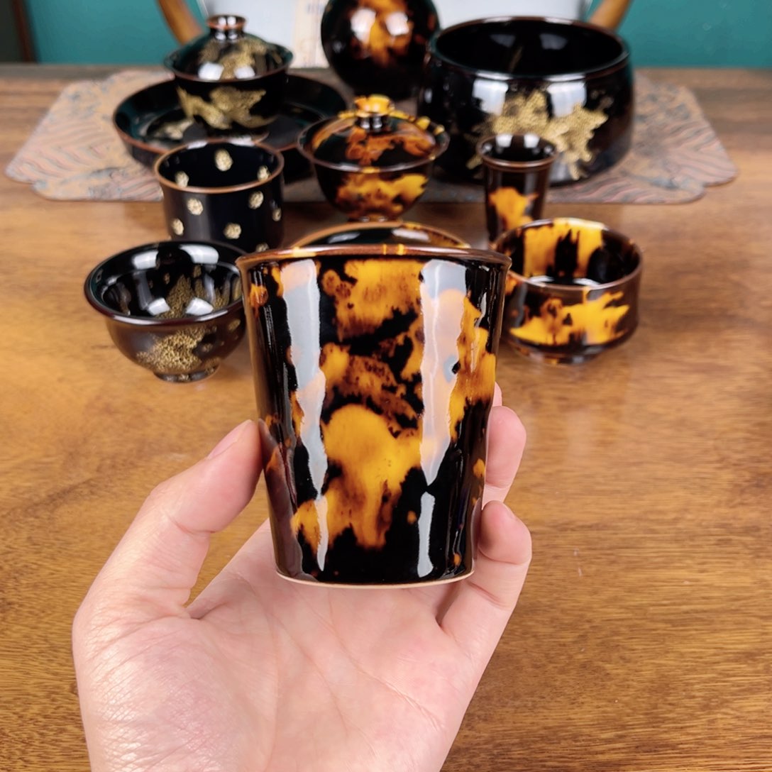 杯玳瑁釉中号可乐杯