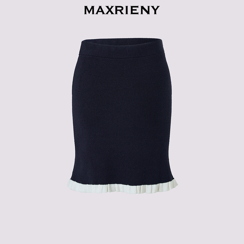 【毛毛专属】MAXRIENY商场同款连衣裙黑显瘦
