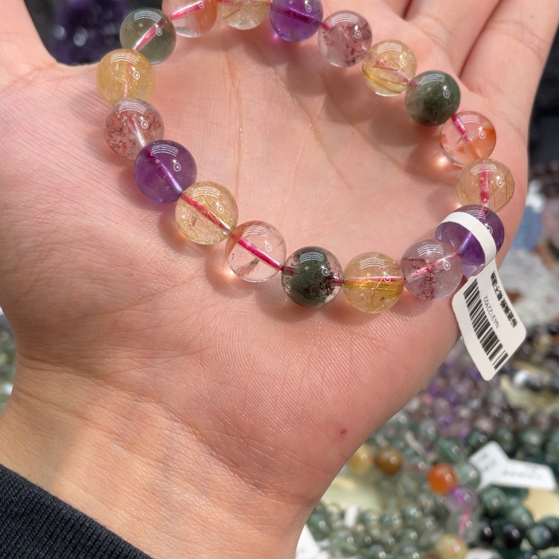 坚***事水晶未镶嵌手串水晶多宝11