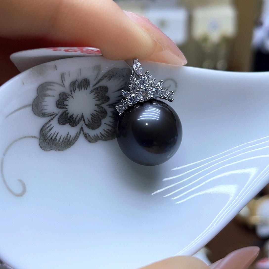 海水珍珠颈饰银S925镶嵌