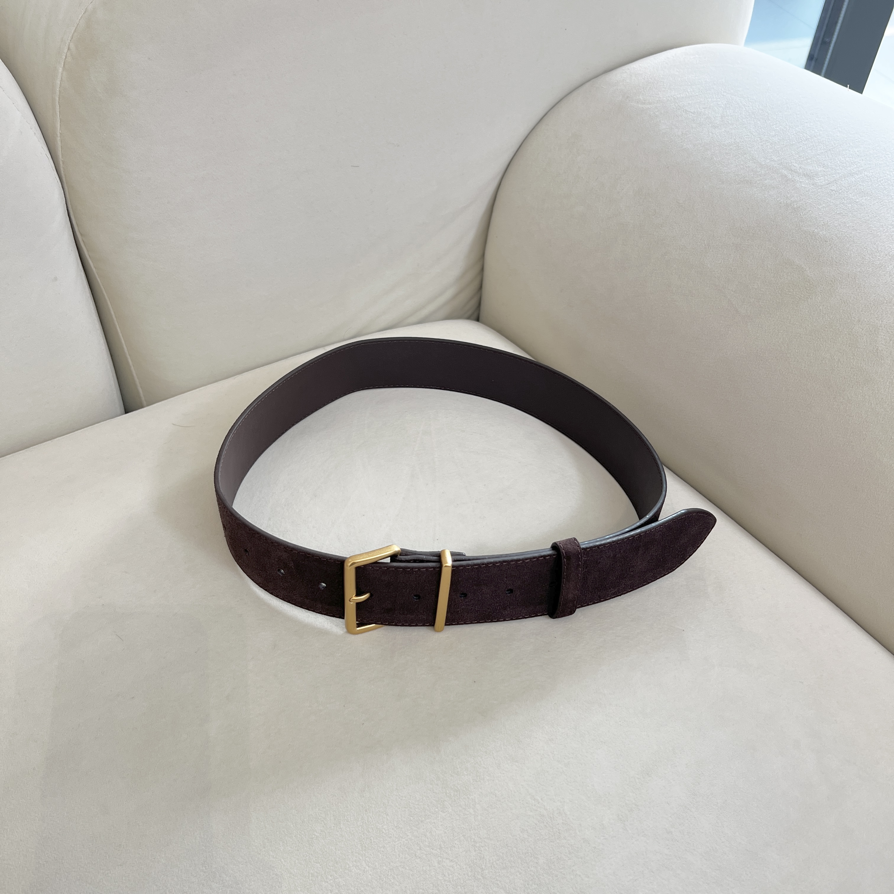 复古皮绒宽腰带 2025冬季新款NEW