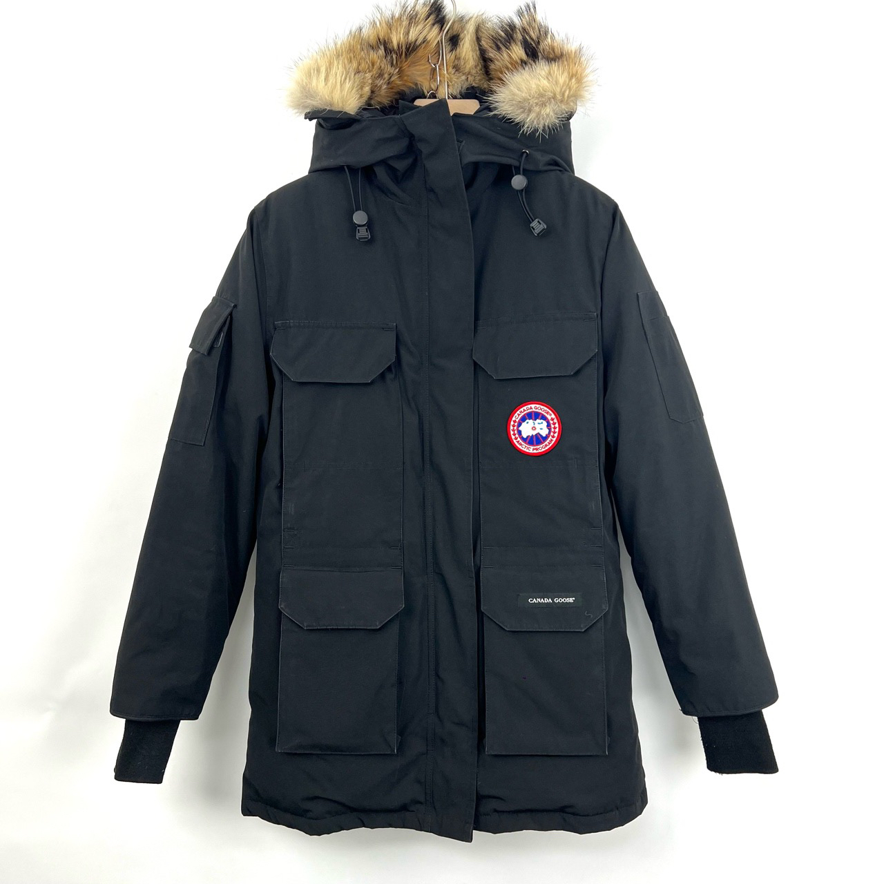 Canada Goose/xs码/Expedition黑色远征羽绒服/95新/磨白/06109