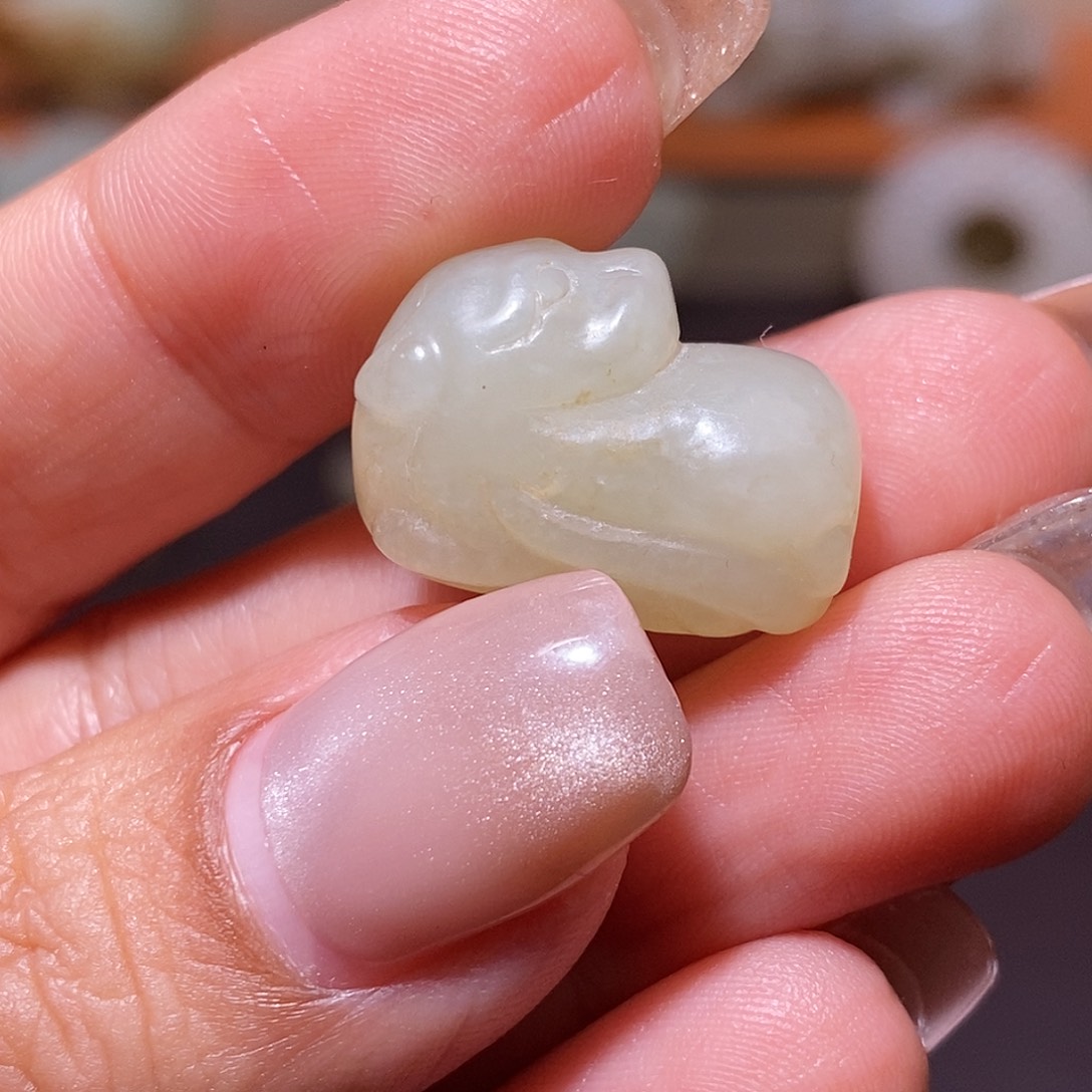 和田玉挂件未镶嵌笑**湖