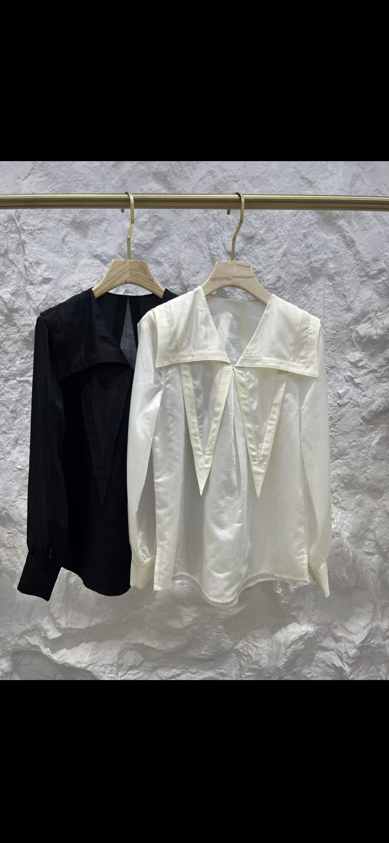 【BAI】春季新款翻领长袖衬衫女气质休闲显瘦百搭上衣80763