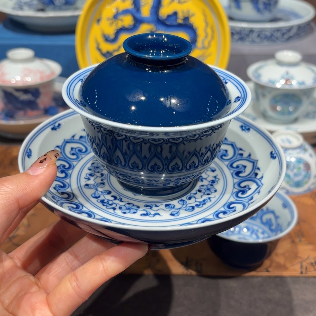 瓷片手工手绘陶瓷茶具