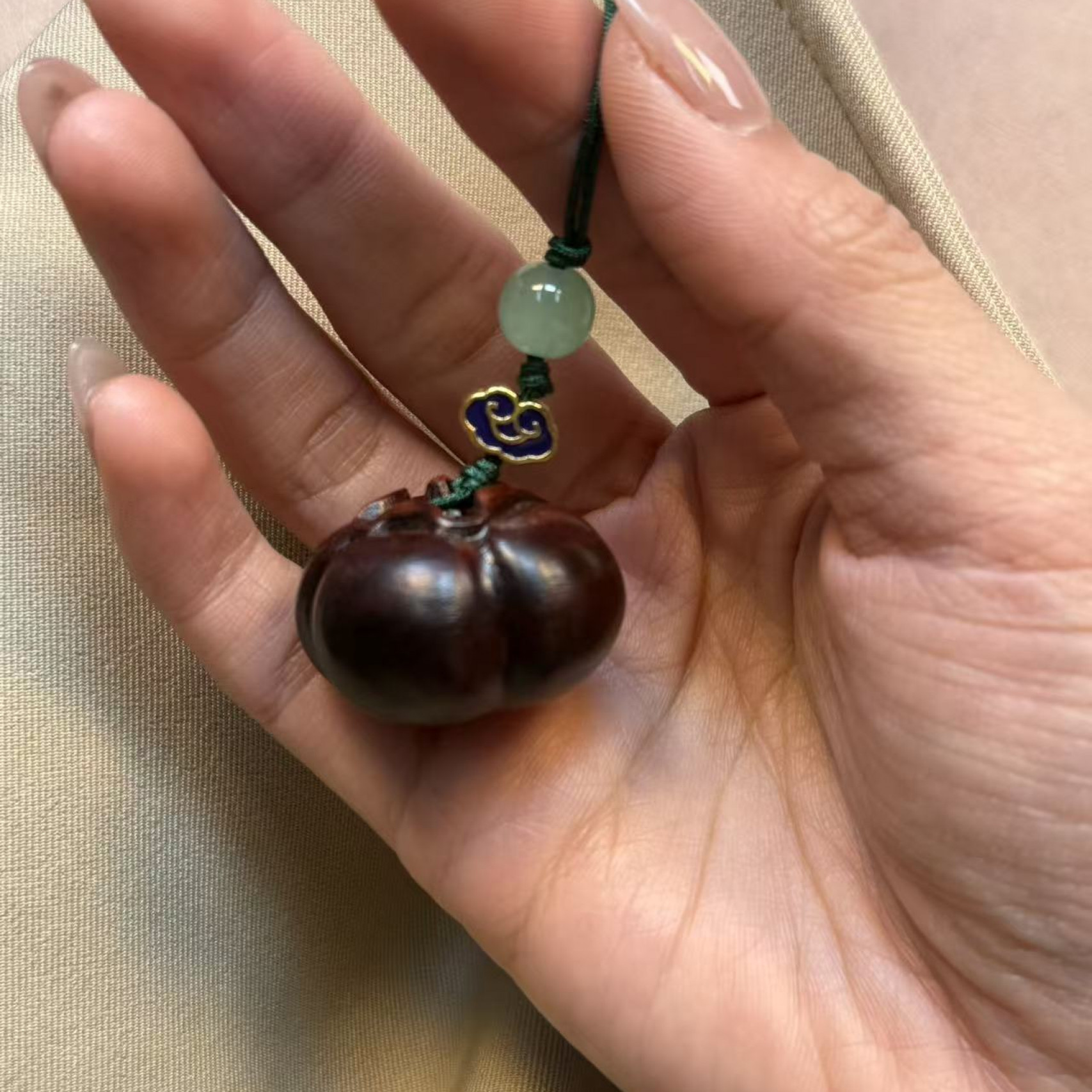 朱朱专属小小柿子手把件（无礼盒）MK2566