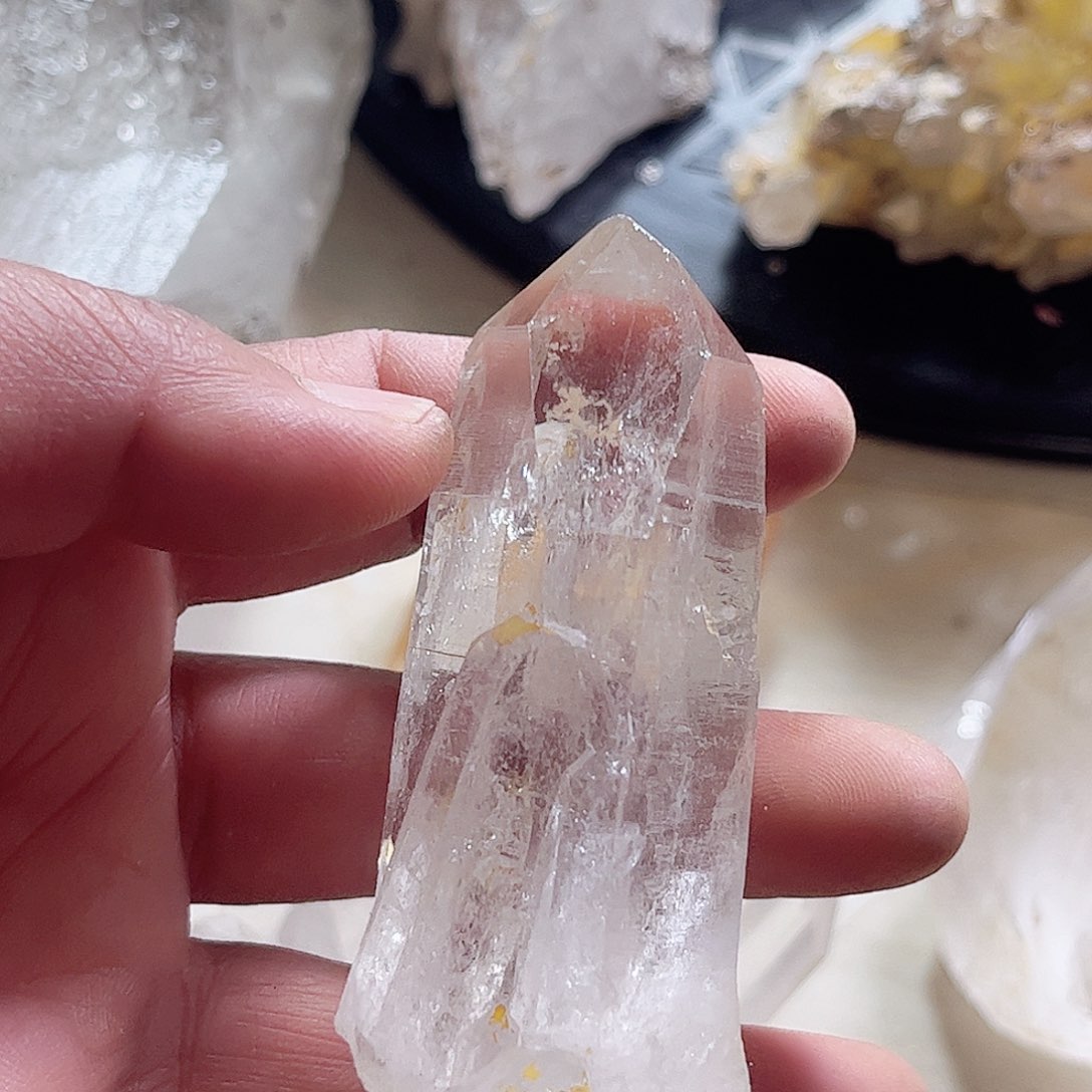 水晶天然水晶原石 未镶嵌青*