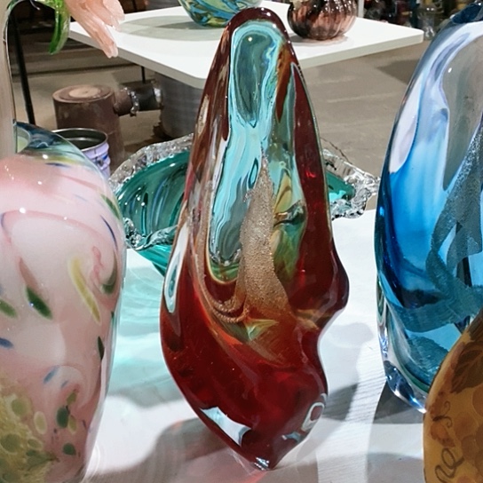 琉璃高度40厘米月虹琉璃摆件花瓶