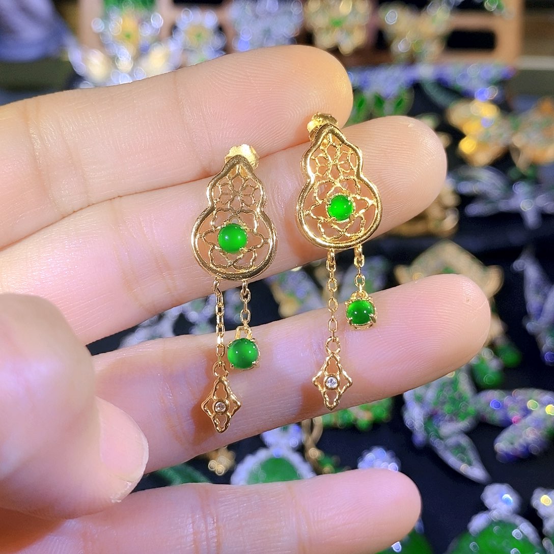 吊坠(不含链)银S925镶嵌翡翠