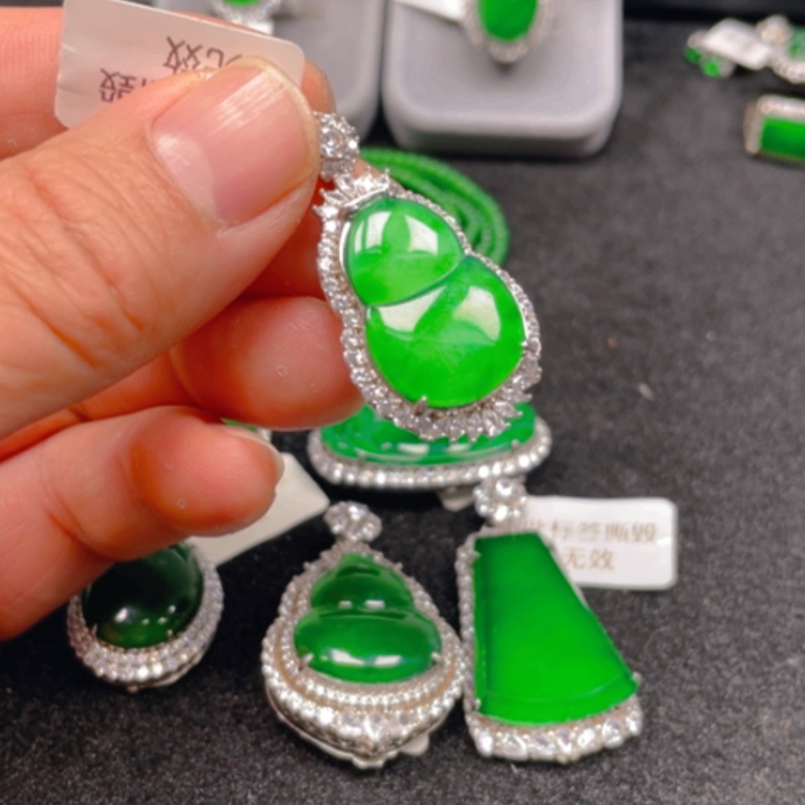 【闪购商品】翡翠颈饰银S925镶嵌吊坠