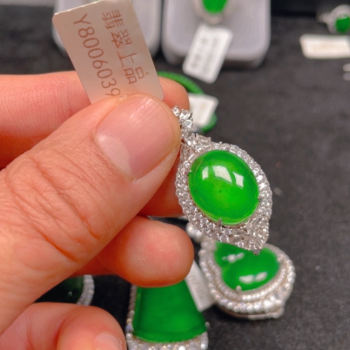 【闪购商品】翡翠颈饰银S925镶嵌吊坠