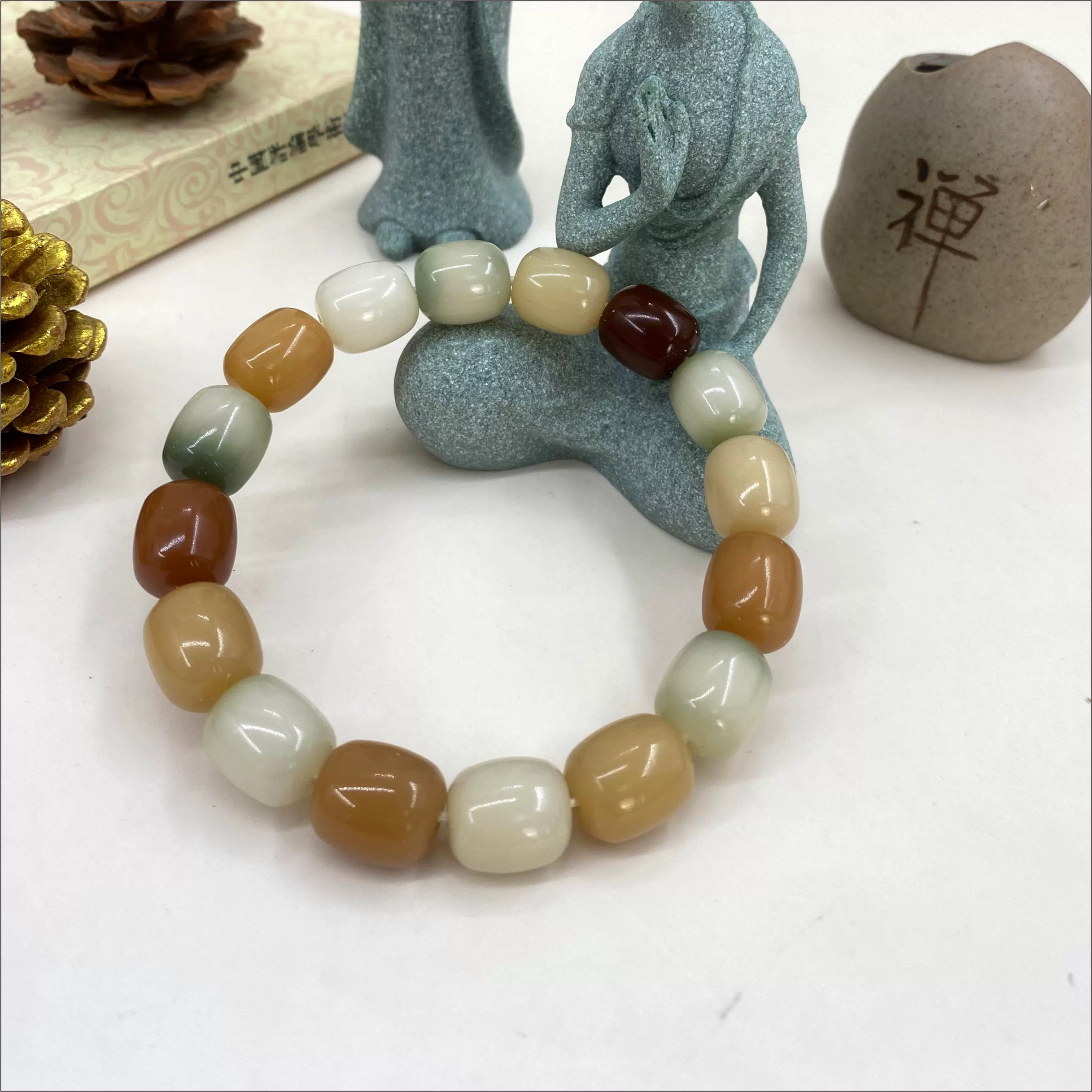 【c19】多宝年糕单圈手串天然菩提根手串
