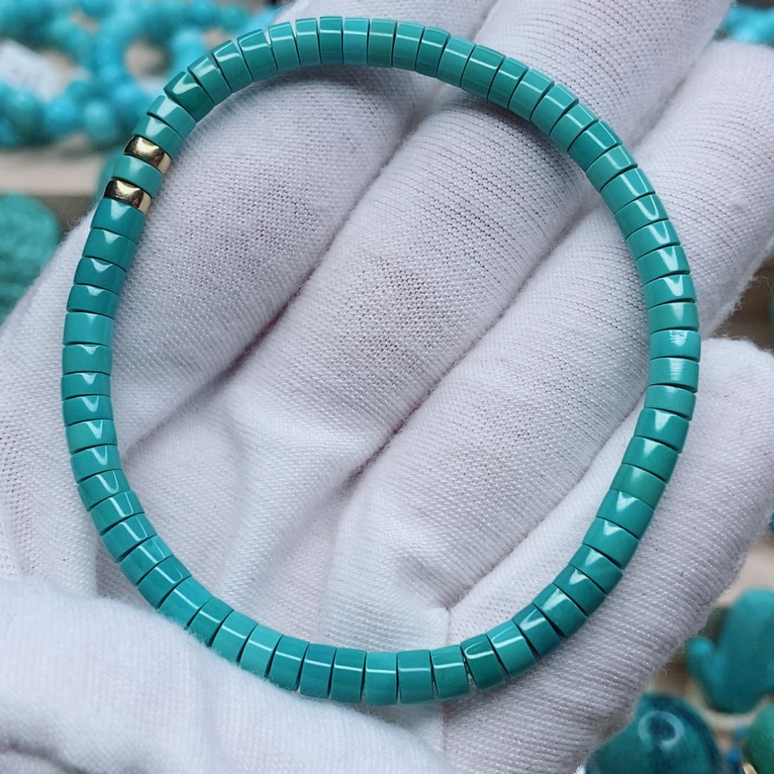 绿松石单圈直切4.5未镶嵌