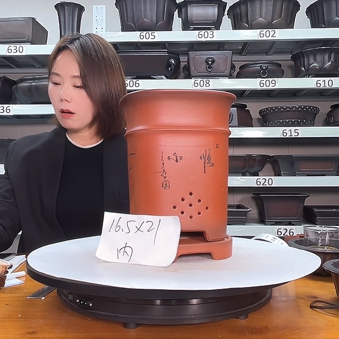 紫砂花盆宜兴紫砂23号