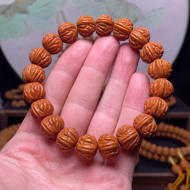 手串桃核14红魔爆肚