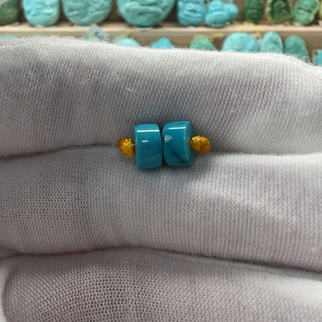 未镶嵌绿松石直切珠 6.5x3.6mm
