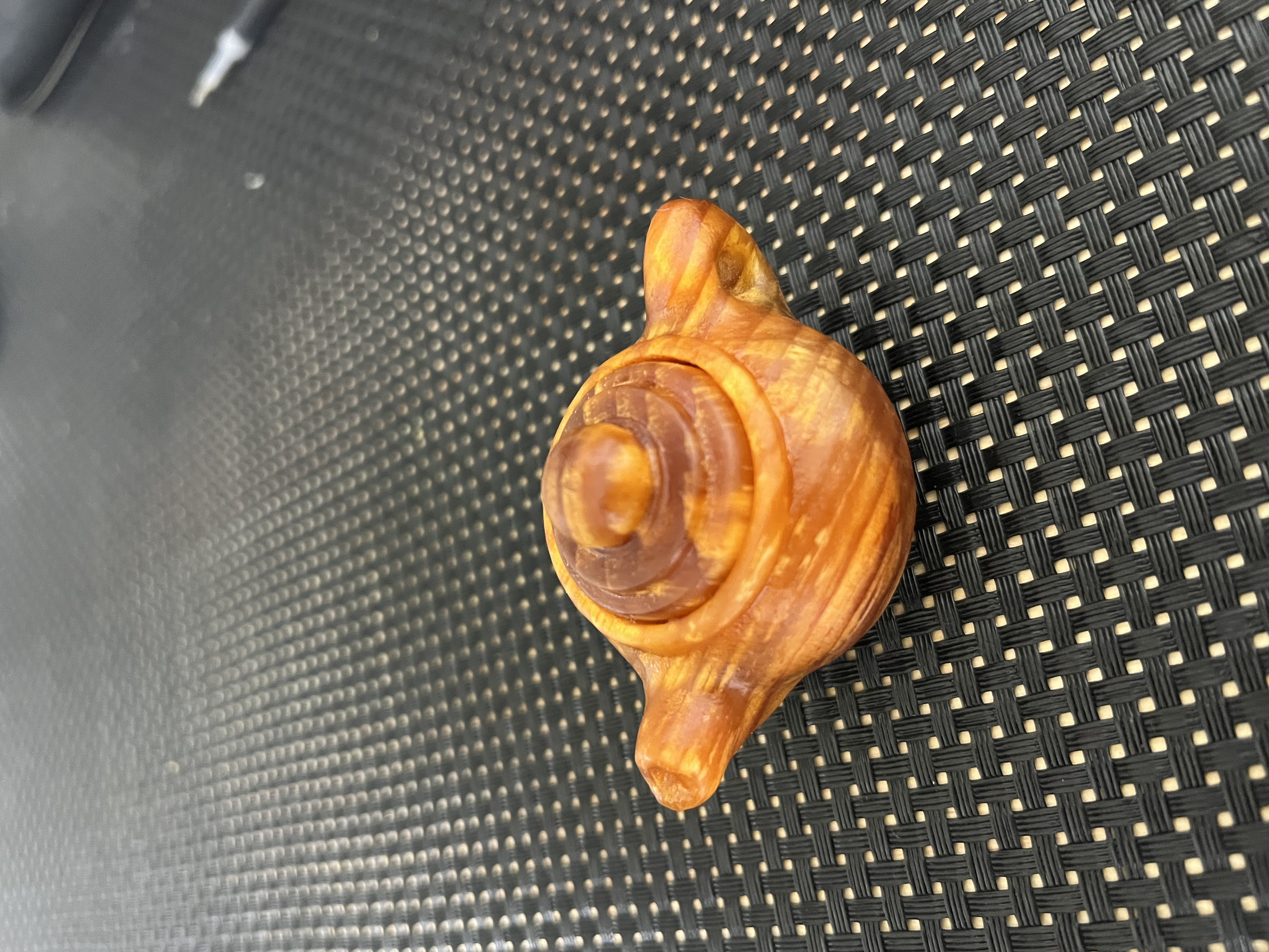 松明子琥珀木把把胡木雕手把件