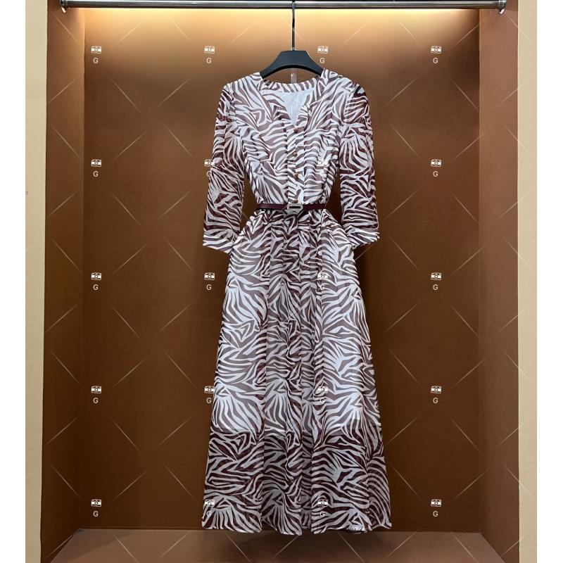 春夏丨设计师轻奢法式印花女士连衣裙 GS-56013