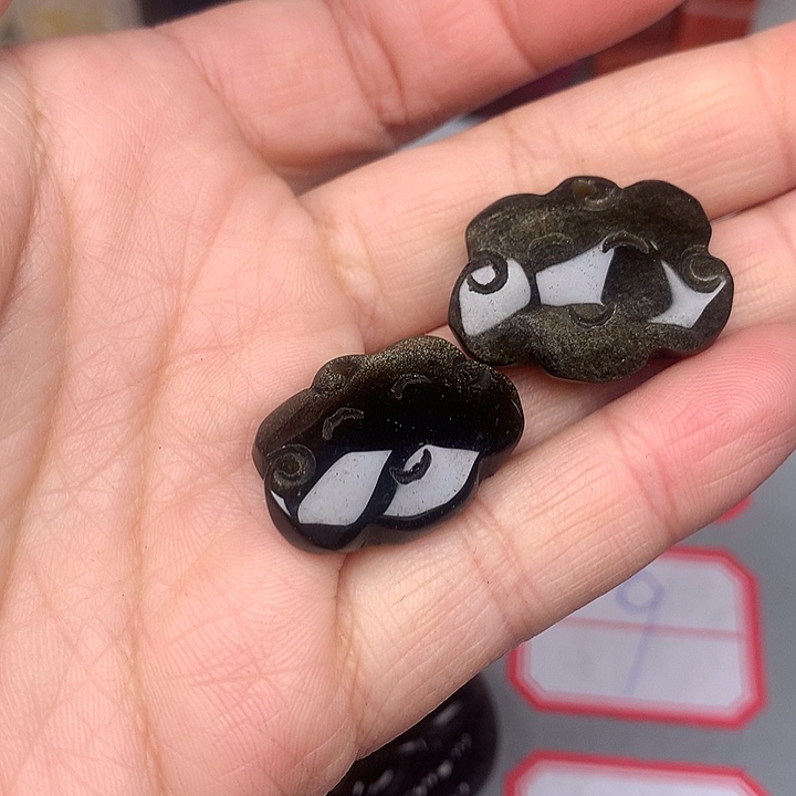 霸***柔黑曜岩未镶嵌颈饰