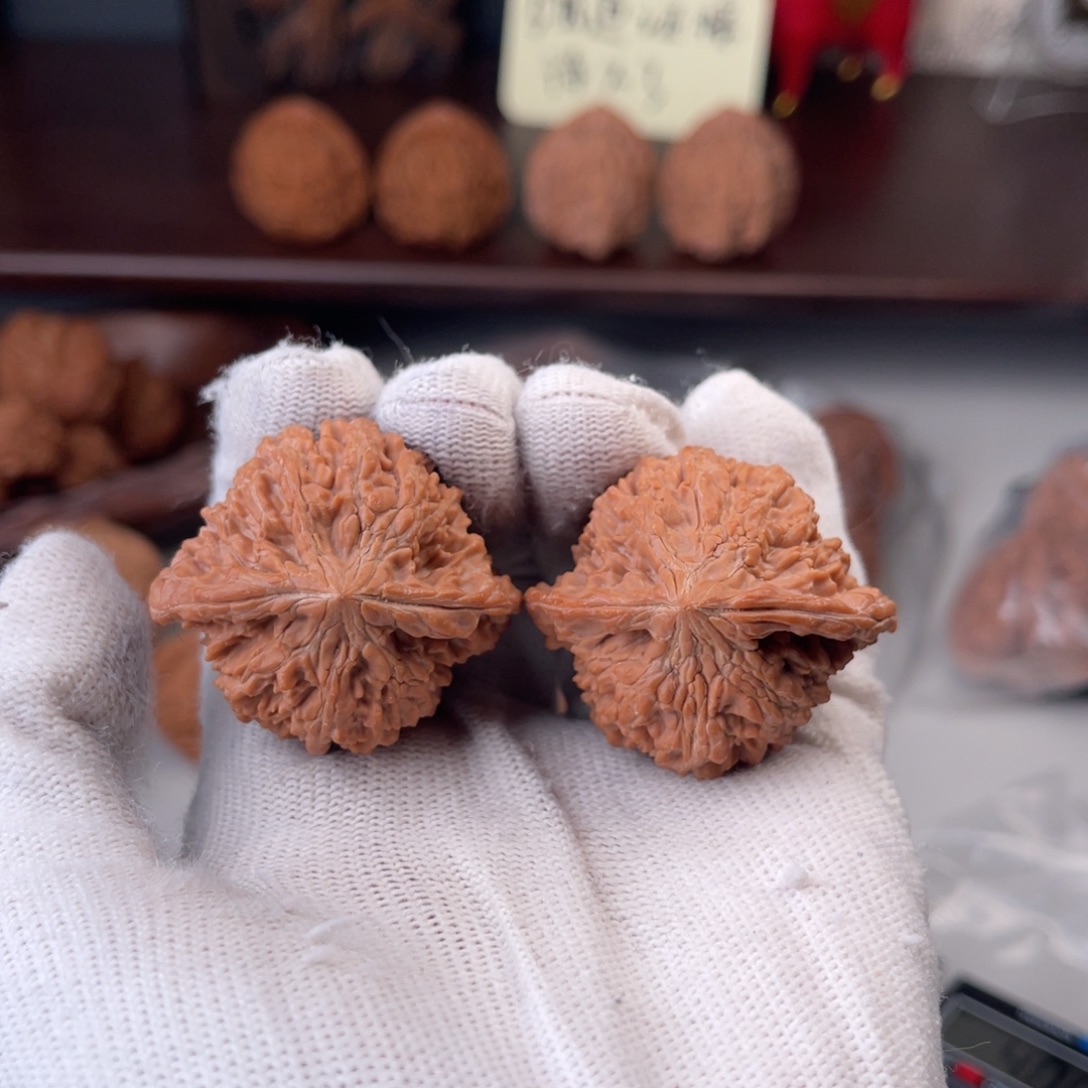 文玩核桃把件40满天星全品有磕碰