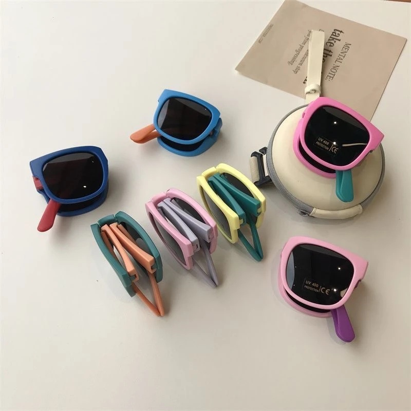 【六一儿童礼物】2025新款折叠儿童太阳镜防紫外线炫彩可爱个性款
