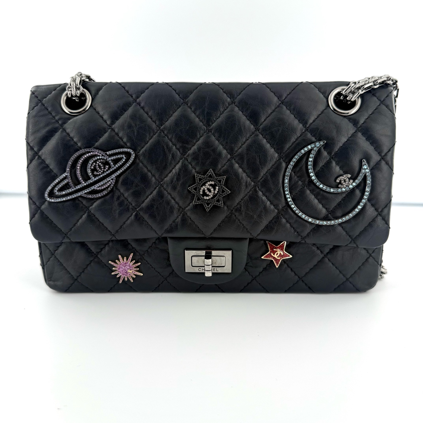 95新 Chanel/香奈儿  2.55彗星徽章单肩斜挎包 C1884
