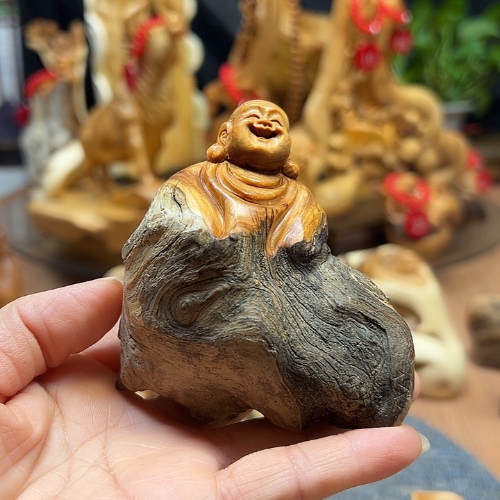非洲檀香无事牌太行陈化崖柏摆件