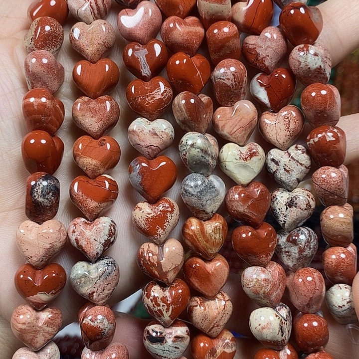 玛瑙/玉髓未镶嵌珠宝半成品天然花红屁桃卡12mm15颗