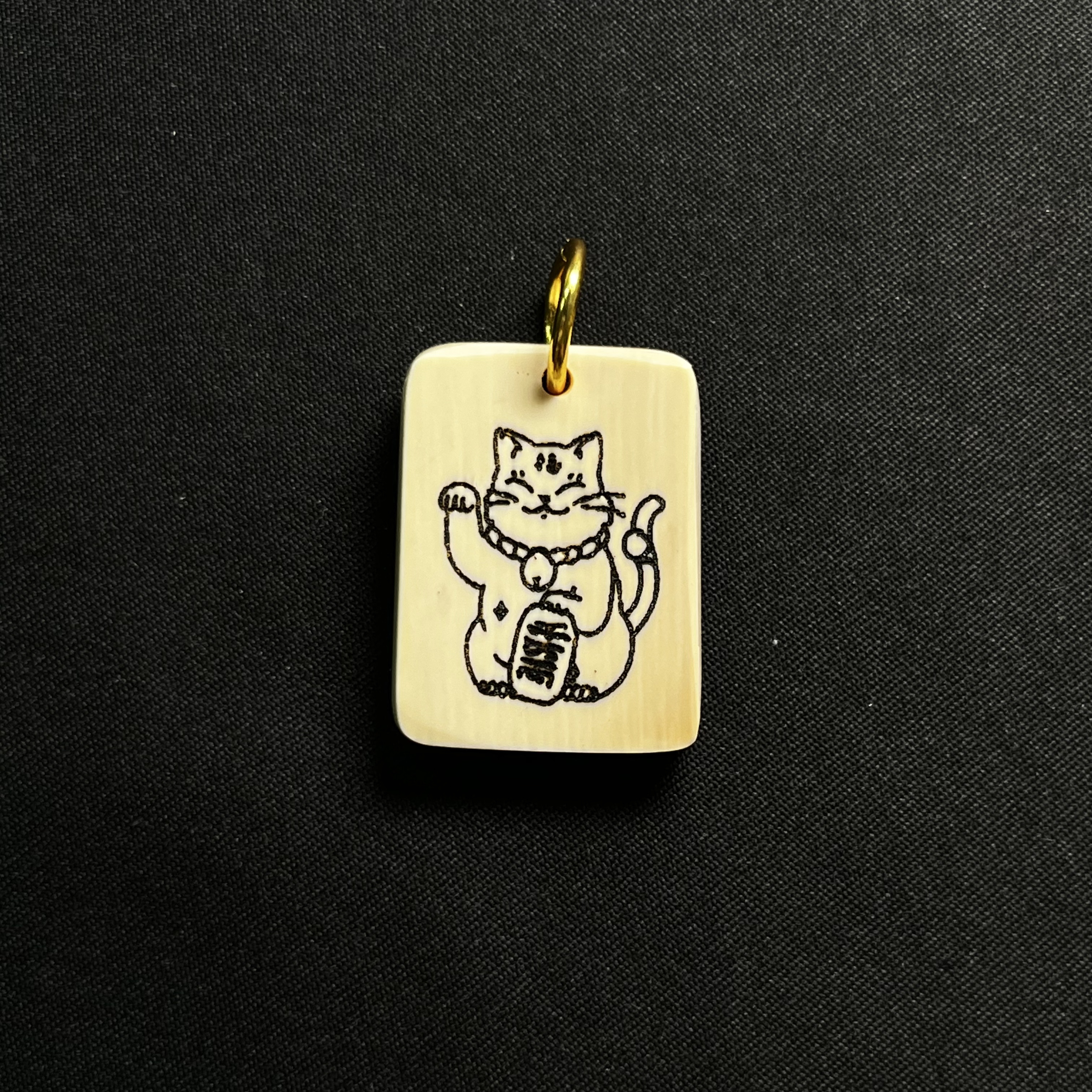 D61210 招财猫 只做天然猛犸牙