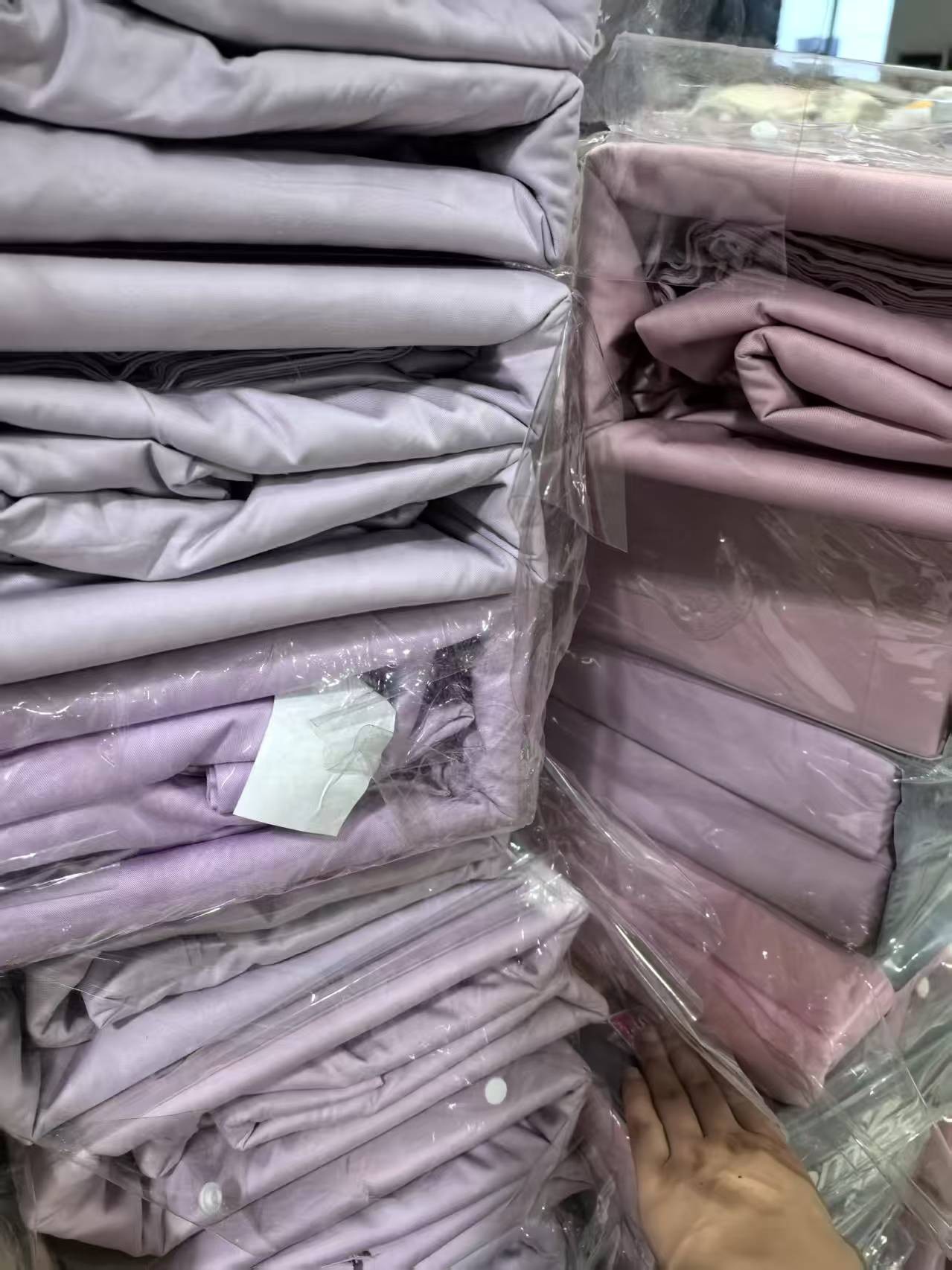 《厚广家》3楼200×230素色全棉四件套 紫色系 发1套 不挑色