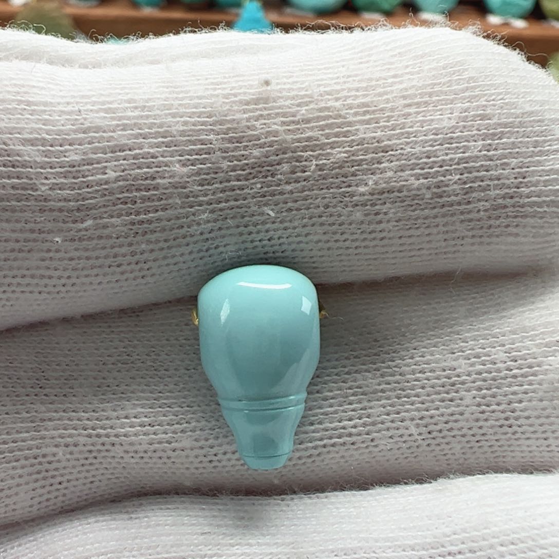 绿松石未镶嵌三通 8.5mm