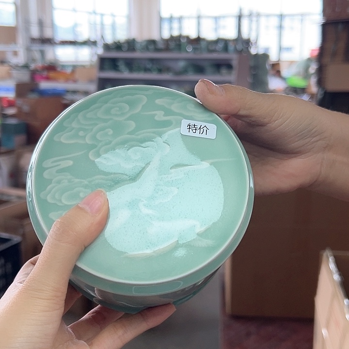 龙泉云间青瓷小米茶器