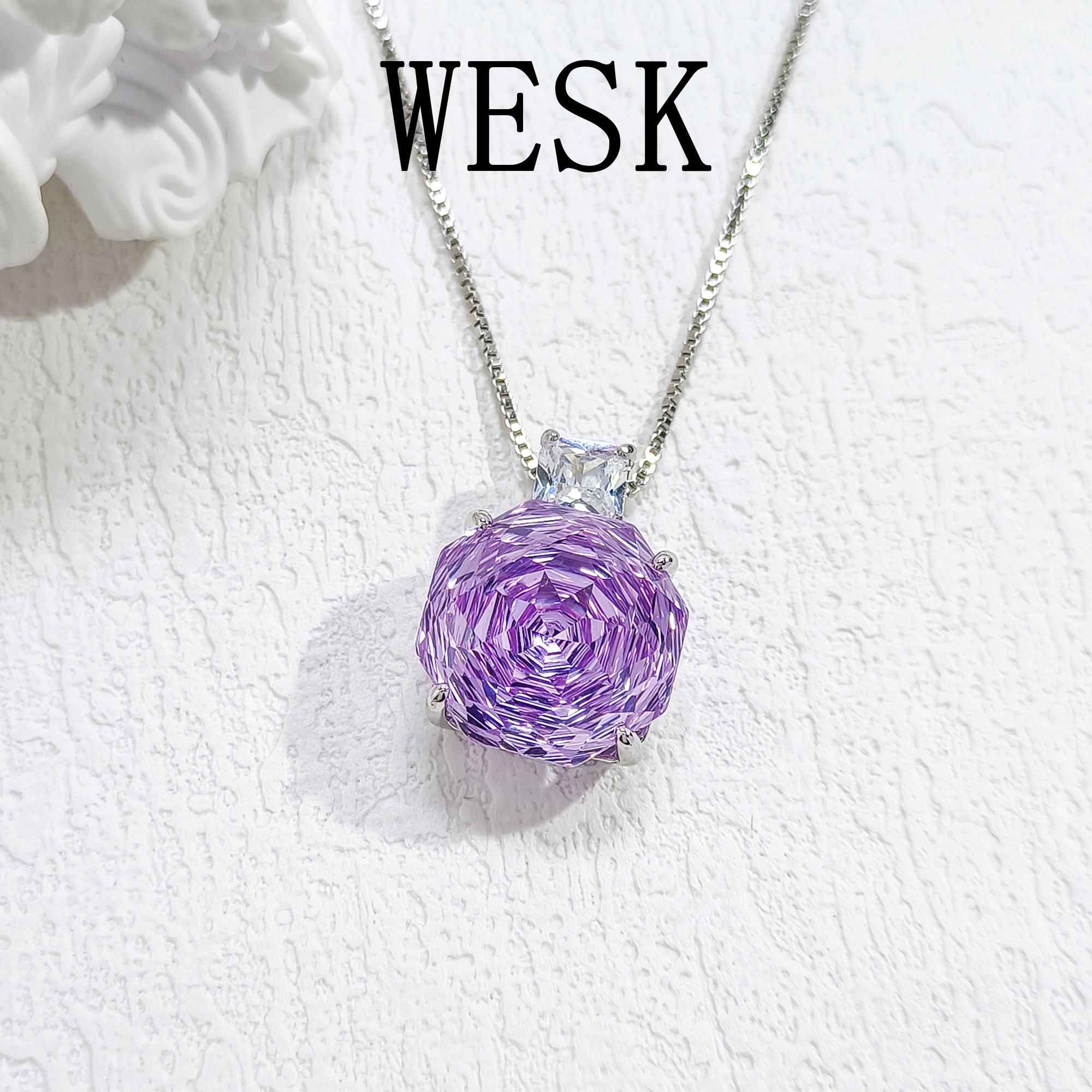 铜合金项链 VWHSM-009162【雾霭玫影】项链精致气质简约小众时尚