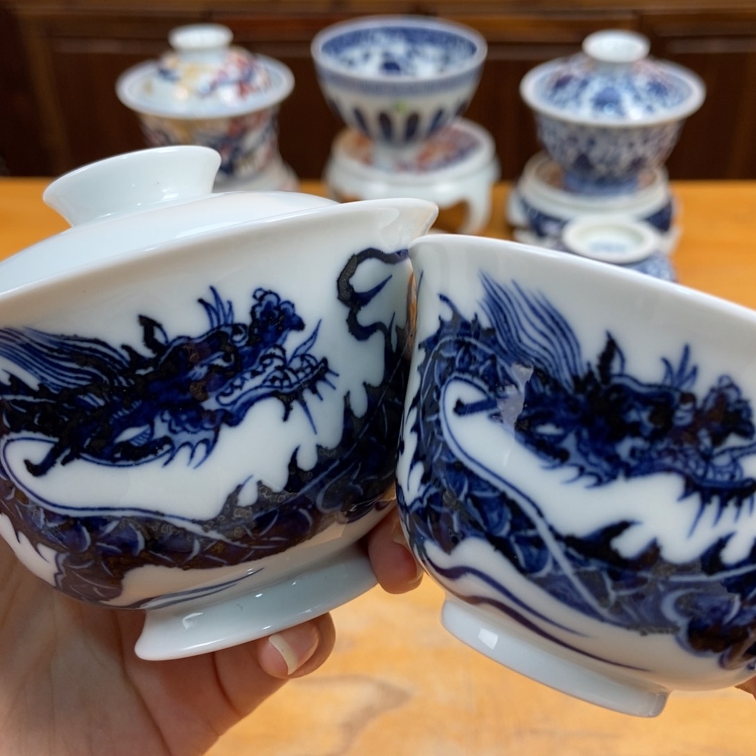 手绘现代茶具非古董