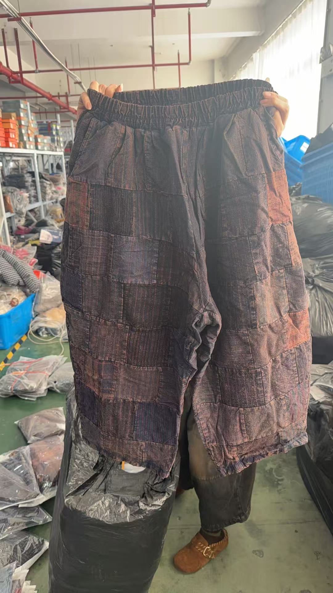 HY   多拼块老布七分裤