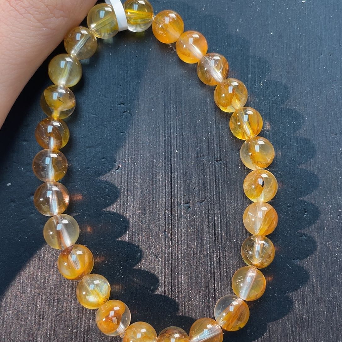 未镶嵌水晶手链黄胶花手串jh894 104号