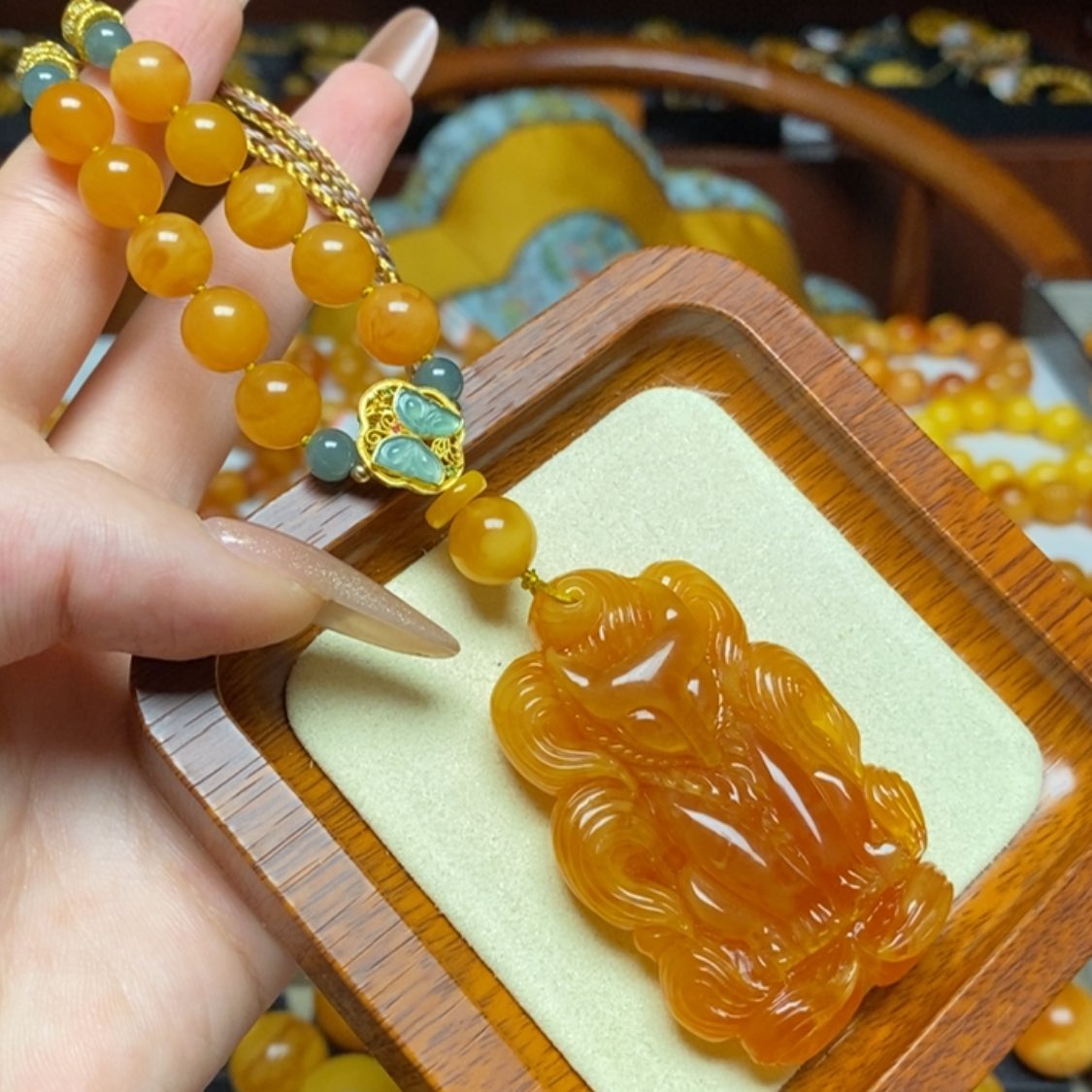 【闪购商品】蜜蜡颈饰未镶嵌项链