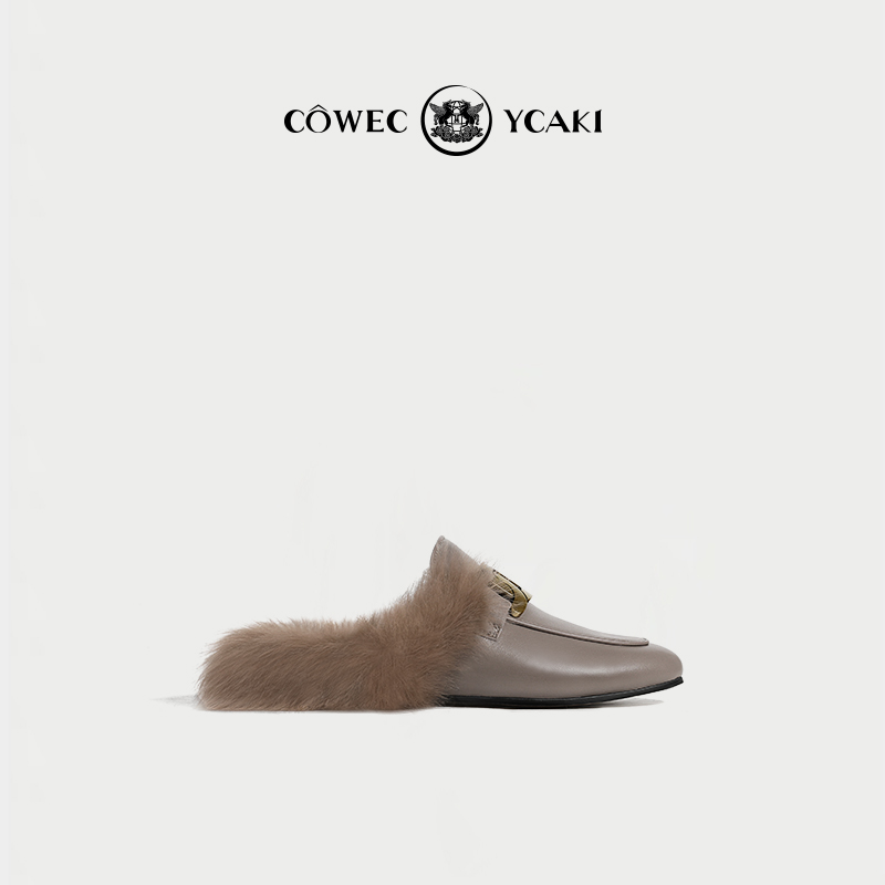 样板不退换【娇娇专享】CowecYcaki新款鞋子毛毛拖鞋 2025