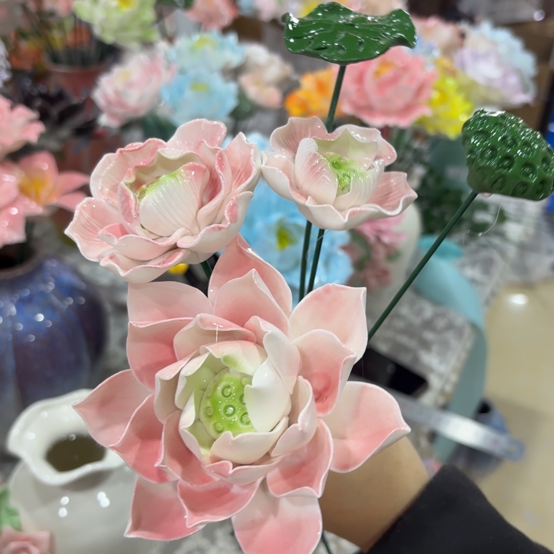 陶瓷花拍满20元发货，爱退款拉黑