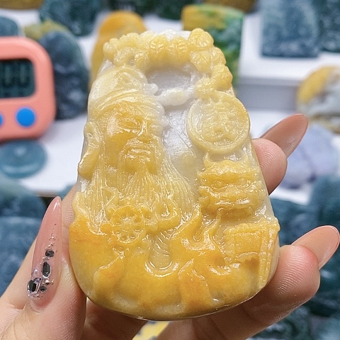 定制翡翠未镶嵌关公